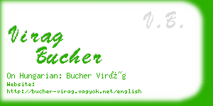 virag bucher business card